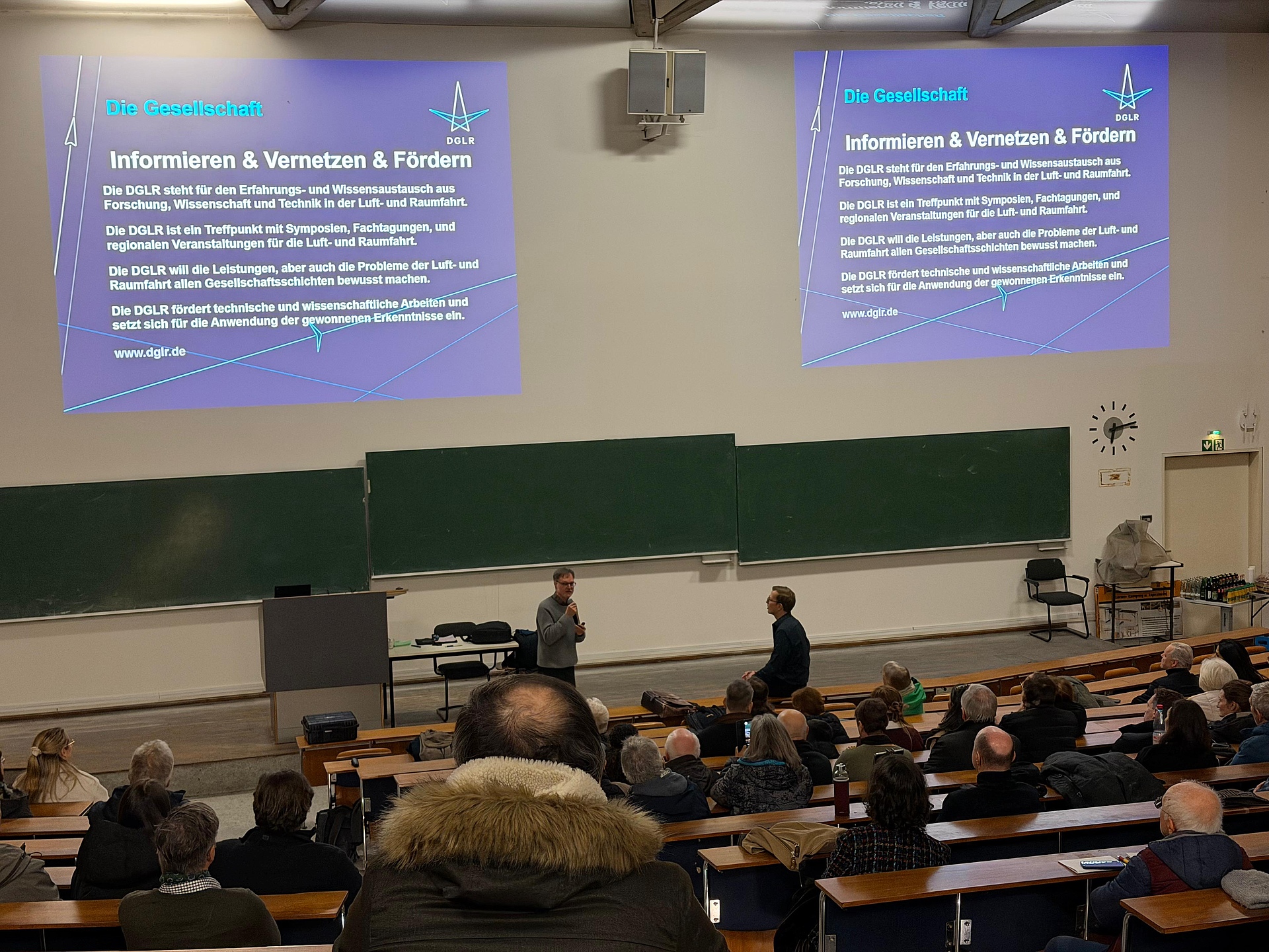 Stefan Hein und Jens Freymuth stellen die DGLR vor