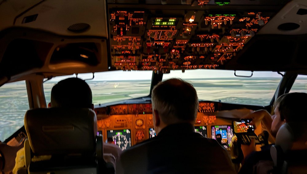 Im Flugsimulator mit Trainer